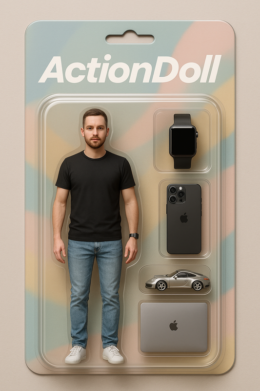 Custom Action Figure About You - ActionDoll with 4 accessories