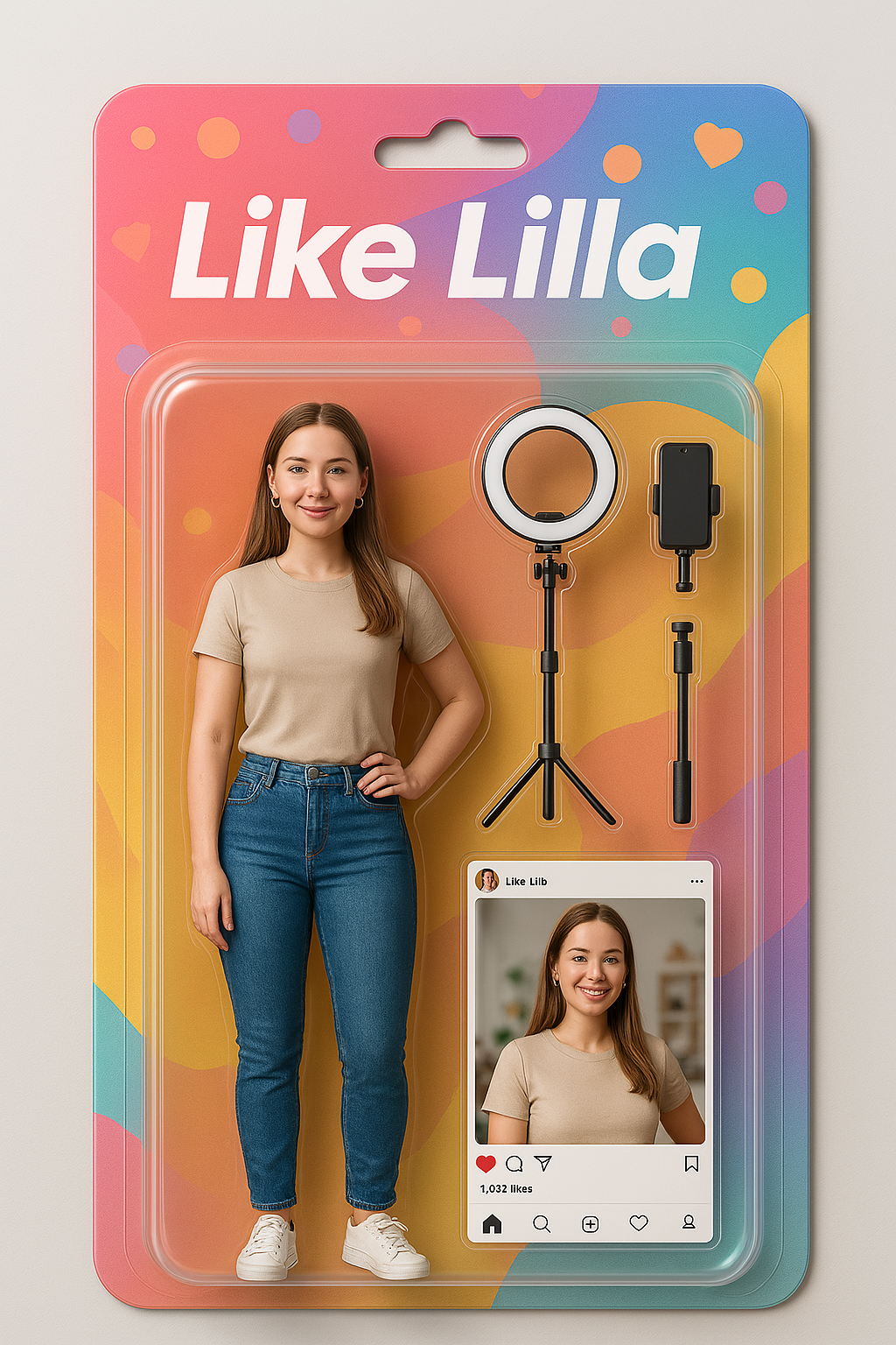 Custom Action Figure About You - ActionDoll with 4 accessories
