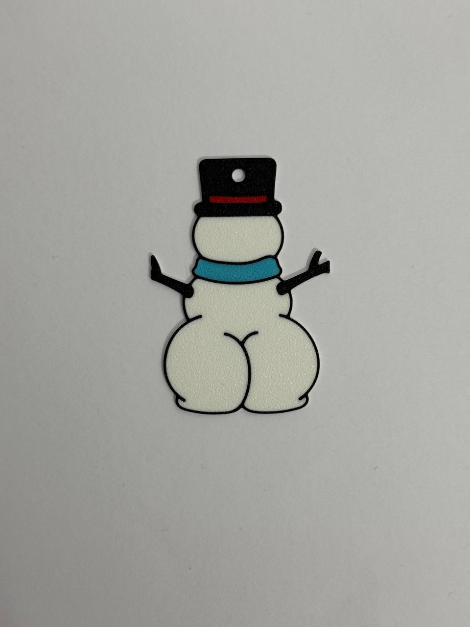 Snowman with Pants Down Christmas Tree Ornament – ​​The most cheeky joke of the season!